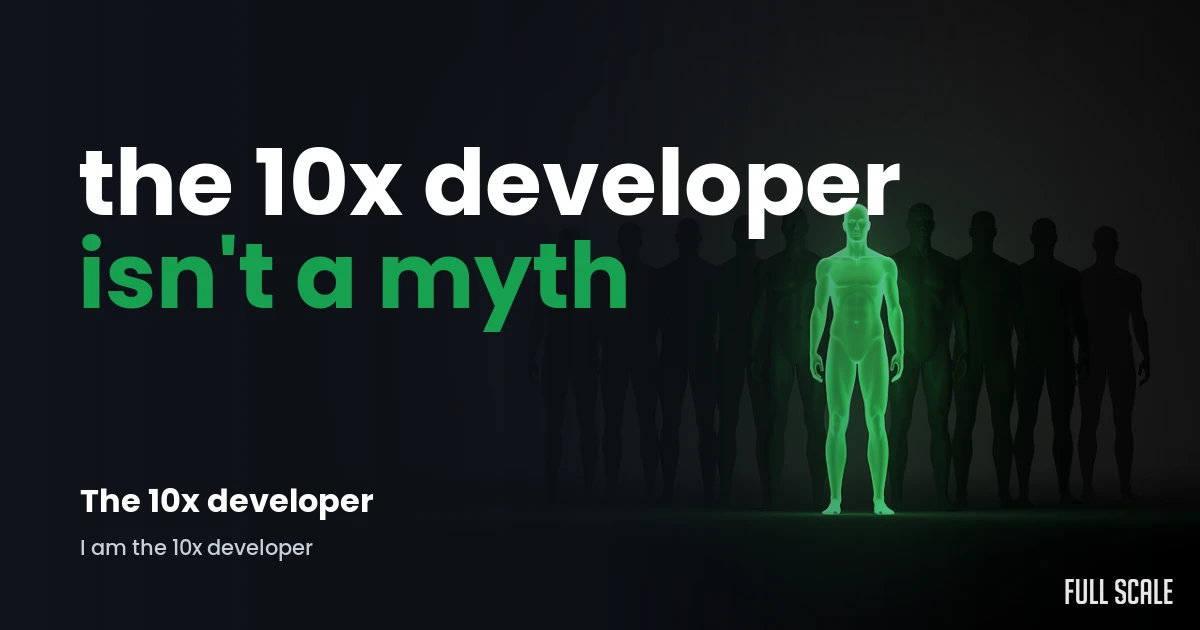 10x-developer hero, Full Scale