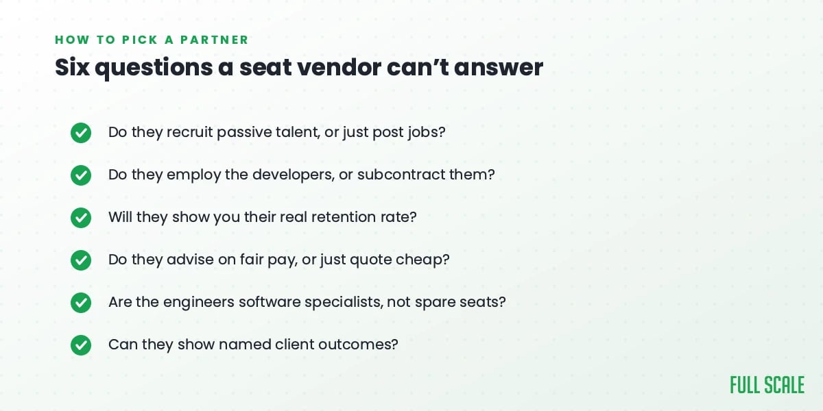 Six questions to ask when picking an offshore staffing partner