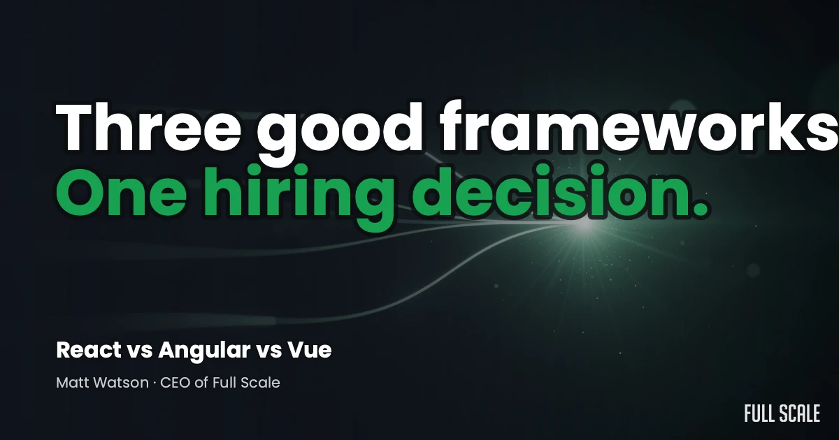 react vs angular vs vue hero
