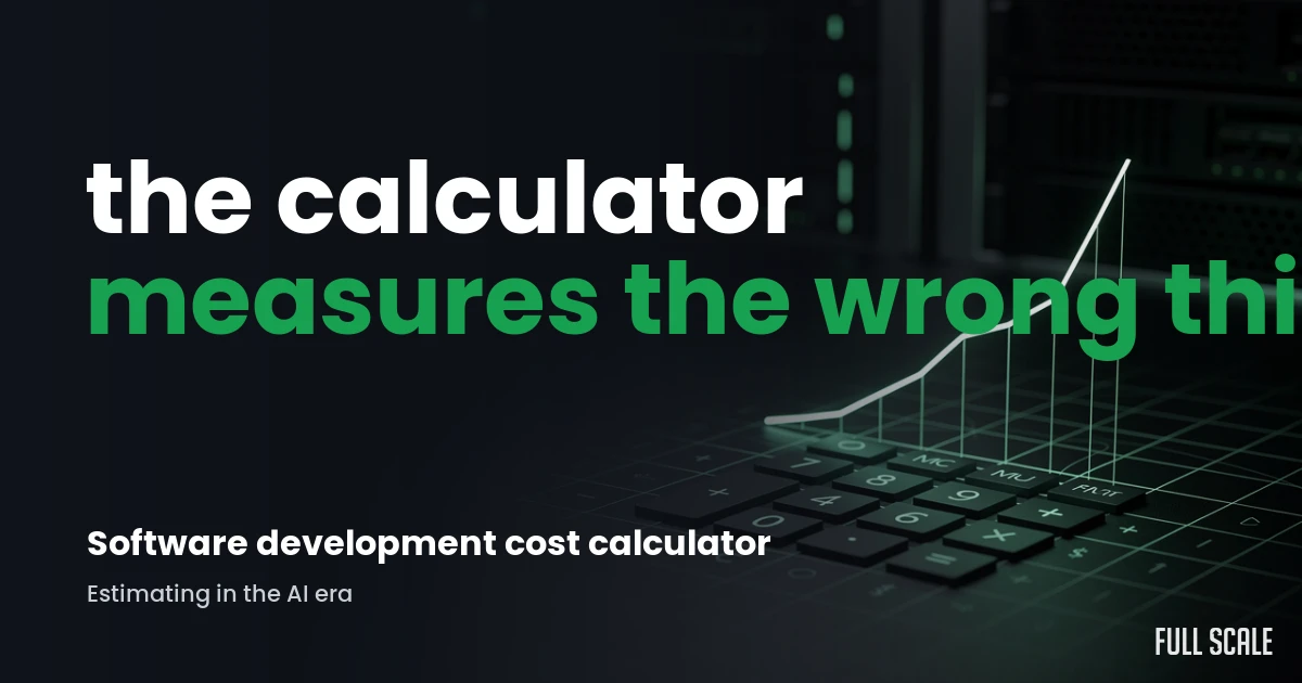 software-development-cost-calculator hero, Full Scale