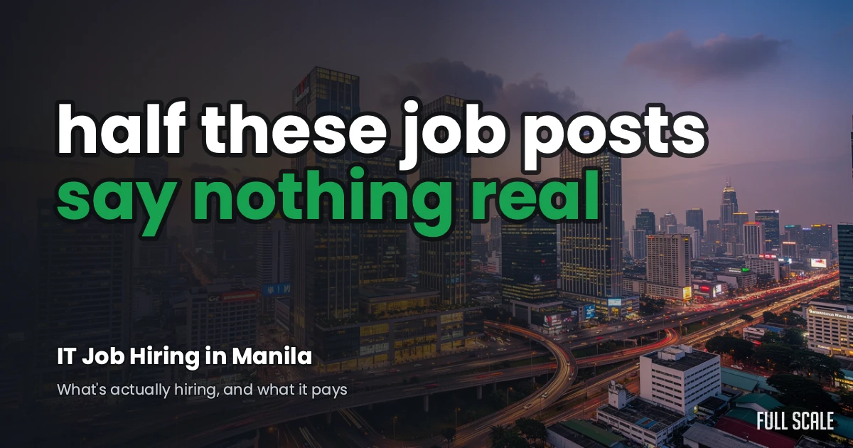 Manila skyline at dusk, representing the IT job market hiring in the Philippines capital