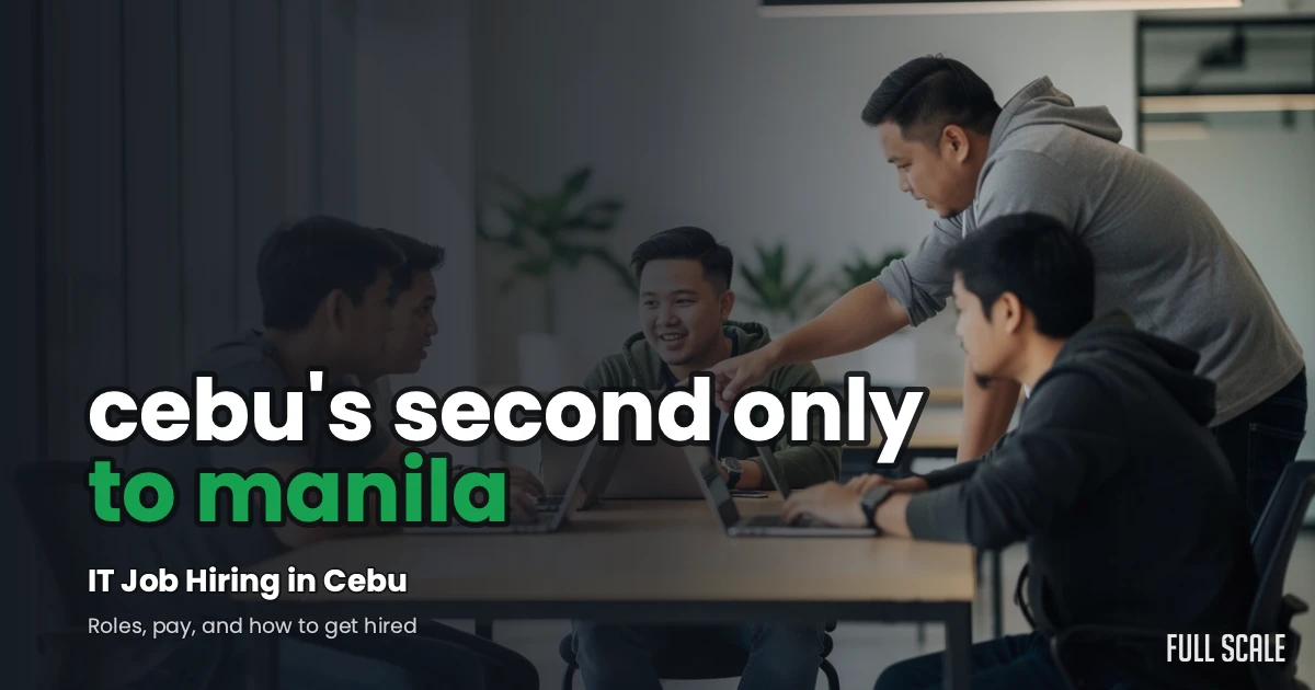 Filipino software developers collaborating in a modern Cebu office