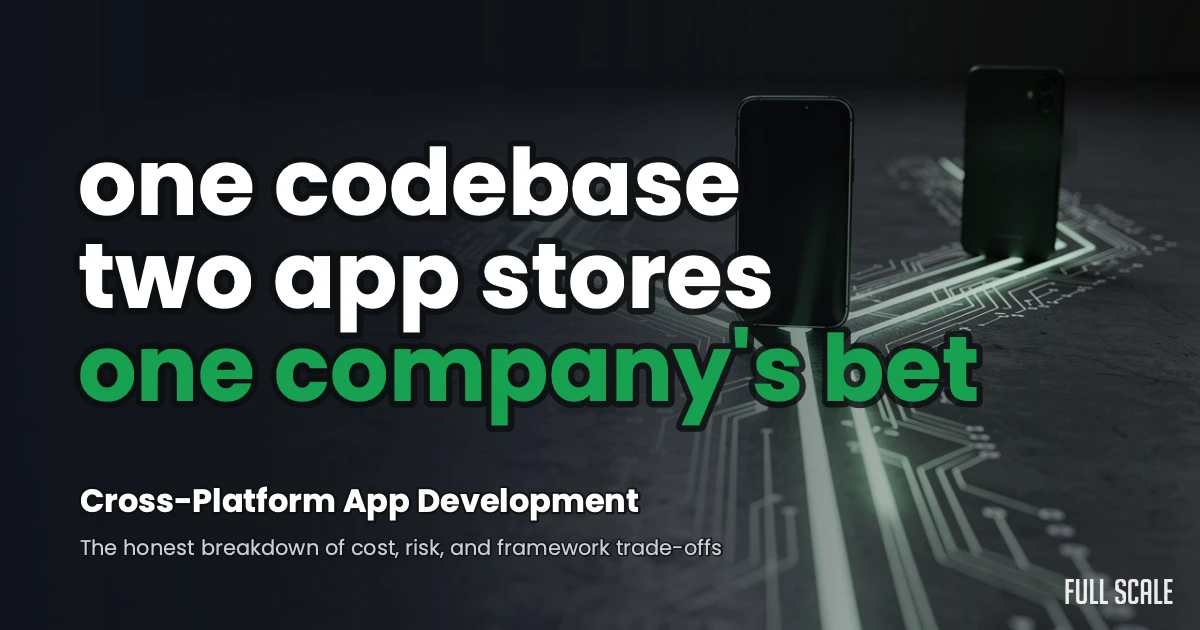 Cross-platform app development: one codebase forking to two app stores, one company's roadmap bet